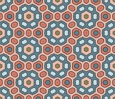 Abstract colorful doodle geometric flower seamless pattern. Floral background. Kaleidoscope mosaic, geo tile of thin line ornament. vector