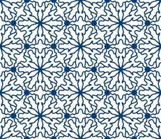 Abstract colorful doodle geometric flower seamless pattern. Floral background. Kaleidoscope mosaic, geo tile of thin line ornament. vector
