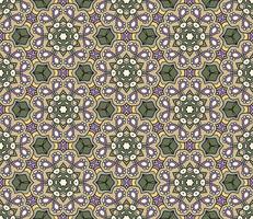 Abstract colorful doodle geometric flower seamless pattern. Floral background. Mosaic, geo tile of thin line ornament. vector
