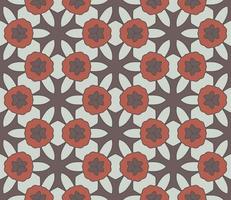Abstract colorful doodle geometric flower seamless pattern. Floral background. Kaleidoscope mosaic, geo tile of thin line ornament. vector