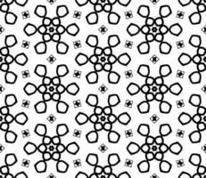 Abstract colorful doodle geometric flower seamless pattern. Floral background. Kaleidoscope mosaic, geo tile of thin line ornament. vector