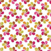 Abstract colorful seamless pattern with swirls. Abstract flowers on a white background. vector
