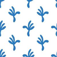 Matisse organic shapes, splashes seamless pattern. Fantasy creative background. Uneven shapes. vector