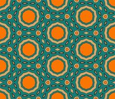 Abstract colorful doodle geometric flower seamless pattern. Floral background. Kaleidoscope mosaic, geo tile of thin line ornament. vector
