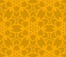 Abstract colorful doodle geometric flower seamless pattern. Floral background. Kaleidoscope mosaic, geo tile of thin line ornament. vector