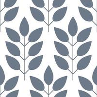 Floral seamless pattern with branches and leaves. vector