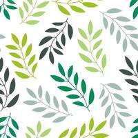 Floral seamless pattern with branches and leaves. vector