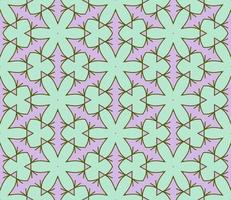 Abstract colorful doodle geometric flower seamless pattern. Floral background. Kaleidoscope mosaic, geo tile of thin line ornament. vector