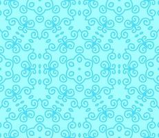 Abstract colorful doodle geometric flower seamless pattern. Floral background. Kaleidoscope mosaic, geo tile of thin line ornament. vector