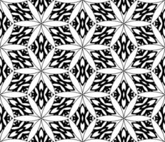 Abstract colorful doodle geometric flower seamless pattern. Floral background. Kaleidoscope mosaic, geo tile of thin line ornament. vector