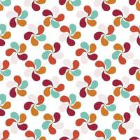 Abstract colorful seamless pattern with swirls. Abstract flowers on a white background. vector