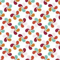 Abstract colorful seamless pattern with swirls. Abstract flowers on a white background. vector