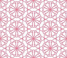 Abstract colorful doodle geometric flower seamless pattern. Floral background. Kaleidoscope mosaic, geo tile of thin line ornament. vector