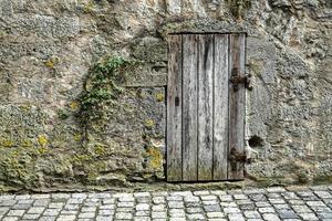 Rothenburg ob der Tauber, Northern Bavaria, Germany, 2014. Old wooden door photo