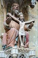 Rothenburg ob der Tauber, Northern Bavaria, Germany, 2014. Statue of Christ on the cross in St James Church photo