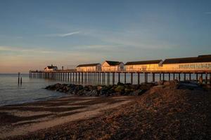 Southwold, Suffolk, UK, 2017. Sunrise over Southwold Pier photo