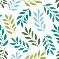 Floral seamless pattern with branches and leaves. vector