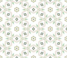 Abstract colorful doodle geometric flower seamless pattern. Floral background. Kaleidoscope mosaic, geo tile of thin line ornament. vector