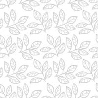 Floral seamless pattern with branches and leaves. vector