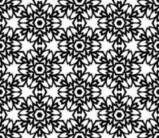 Abstract colorful doodle geometric flower seamless pattern. Floral background. Kaleidoscope mosaic, geo tile of thin line ornament. vector