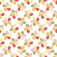 Abstract colorful seamless pattern with swirls. Abstract flowers on a white background. vector
