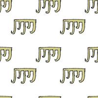 Halloween retro pattern with slime. Gold abstract seamless background. vector