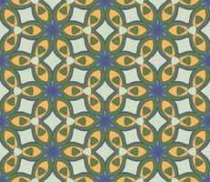 Abstract colorful doodle geometric flower seamless pattern. Floral background. Kaleidoscope mosaic, geo tile of thin line ornament. vector