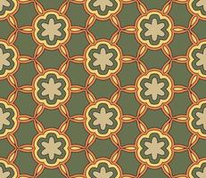 Abstract colorful doodle geometric flower seamless pattern. Floral background. Kaleidoscope mosaic, geo tile of thin line ornament. vector