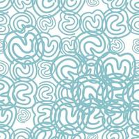 Abstract seamless pattern with hand drawn curly lines. vector