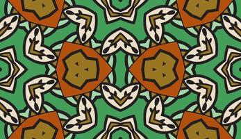 Abstract colorful doodle geometric flower seamless pattern. Floral background. Kaleidoscope mosaic, geo tile of thin line ornament. vector