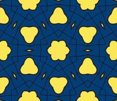 Abstract colorful doodle geometric flower seamless pattern. Floral background. Kaleidoscope mosaic, geo tile of thin line ornament. vector