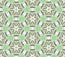 Abstract colorful doodle geometric flower seamless pattern. Floral background. Kaleidoscope mosaic, geo tile of thin line ornament. vector