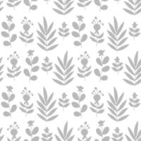 Tropical background with hand drawn palm leaves. Tropic seamless pattern. vector