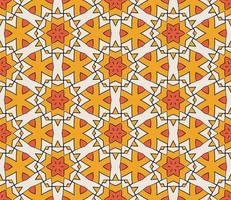 Abstract colorful doodle geometric flower seamless pattern. Floral background. Kaleidoscope mosaic, geo tile of thin line ornament. vector