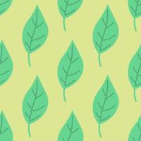Seamless pattern with  leaves. Natural ornament background. vector
