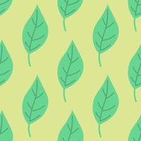 Seamless pattern with  leaves. Natural ornament background. vector