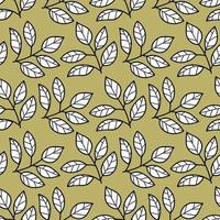 Floral seamless pattern with branches and leaves.
