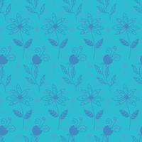 Floral seamless pattern with doodle flowers. Abstract wallpaper. Fabric, digital print. Modern infinity wrapping paper. vector
