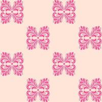 Seamless pattern with colorful fantasy doodle cartoon flowers, floral wrapping paper, background. vector