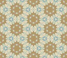 Abstract colorful doodle geometric flower seamless pattern. Floral background. Kaleidoscope mosaic, geo tile of thin line ornament. vector