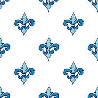 Colorful floral damask seamless pattern with curls, swirls. Curly background. vector