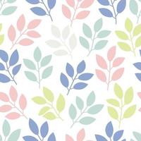 Floral seamless pattern with branches and leaves. vector