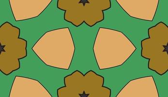 Abstract colorful doodle geometric flower seamless pattern. Floral background. Kaleidoscope mosaic, geo tile of thin line ornament. vector