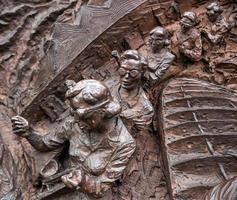 London, UK, 2012. Close-up of Part of the Battle of Britain Monument on the Embankment in London on November 6, 2012