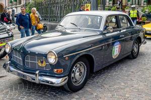 SAN PELLEGRINO, LOMBARDY, ITALY, 2019. Start of the Lombardy car rally photo