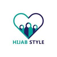 símbolo vectorial del logotipo de la moda hijab. icono y plantilla de logotipo de moda musulmana. vector
