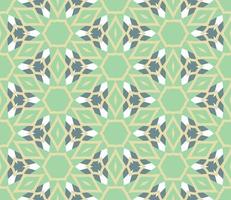 Abstract colorful doodle geometric flower seamless pattern. Floral background. Kaleidoscope mosaic, geo tile of thin line ornament. vector