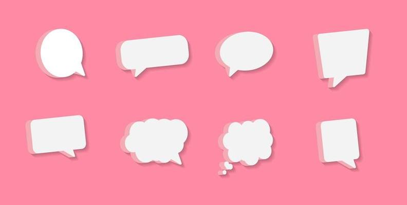 bubble chat illustration talk bubble 3D vector