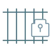 Jail Line Two Color Icon vector