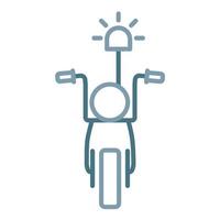 Motorbike Line Two Color Icon vector